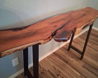 Live Edge Wood Hallway Table