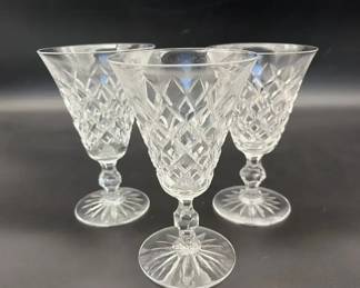 Kosta Boda 3 Large Crystal Wine Glasses