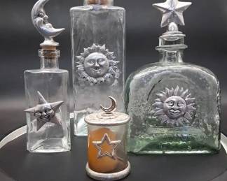 Vintage Artisan Celestial Glassware Set