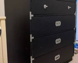 Bernhardt Vintage Waterfall 4Drawer Chest with Original Hardware MCM Painted