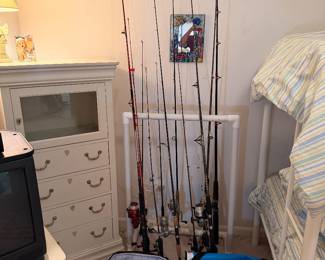 fishing poles and gear