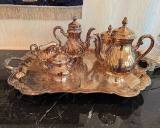 Vintage silver-plated tea and coffee service set