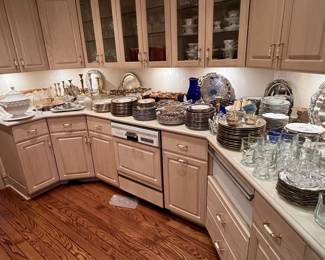 Pantry fill with beautiful china and glassware