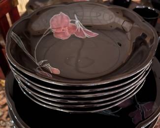 Mikasa Rondo Tango black ceramic plates