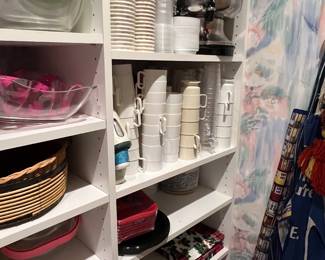 Variety of plastic cups in many sizes