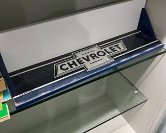 1920's Chevrolet embossed tin advertising sign