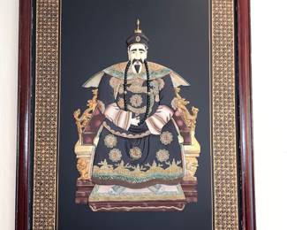 Vintage Chinoiserie relief wall plaque