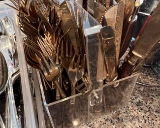 Assorted flatware and kitchen tools