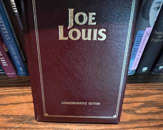 Joe Louis: 50 years an American Hero, leather bound book