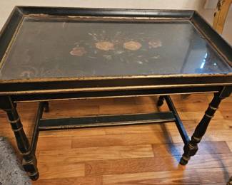 antique or vintage hand-painted tray table