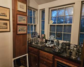 pewter, steel, beer steins,