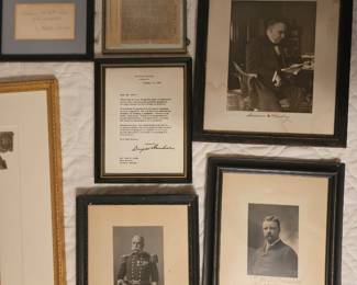 Various photographs and letters signed by famous people