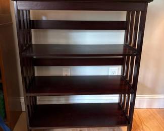 182 threeshelfwoodenbookcasecherryfinis