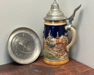177 europeansouvenirlotpewtervikingship
