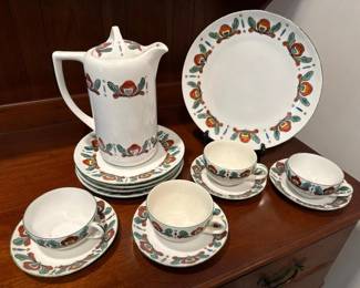 195 handpaintednorwegianrosemalingporcela