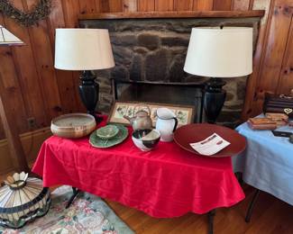 lamps, pottery