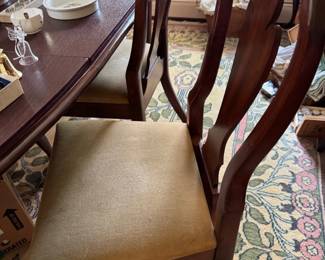 dining room table 6 chairs , extension, and cover