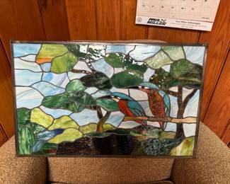 Stained glass hummingbirds