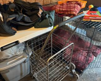 Wheeled metal cart