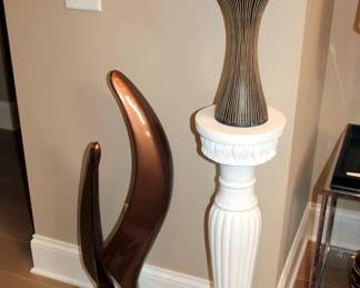 James Myford Sculpture, Pedestal & Vase