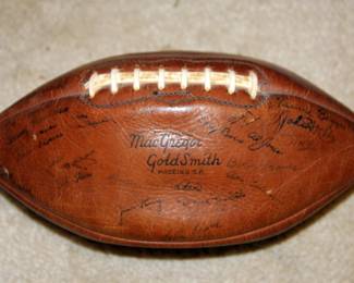 Signed Team Football from Michigan State National Championship Era ca 1952