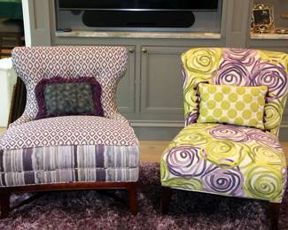 2 Modern Accent Chairs