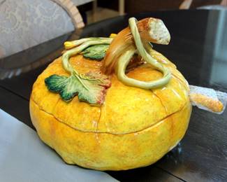 Large Pumpkin Soup Tureen