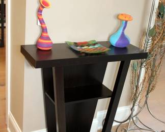 Console Table, Robert Wagoner Dr. Suess Style Vases