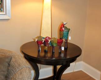 Accent Table, Bull Figures