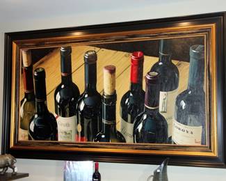 Large David Arvid Wine Bottle Giclee