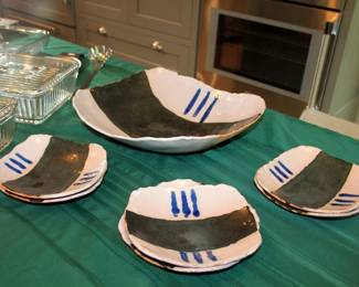 Phoebe Turner Pottery 7 pc. Salad Set