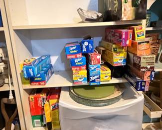 Assorted Food Storage Bags, Wraps, and Household Consumables