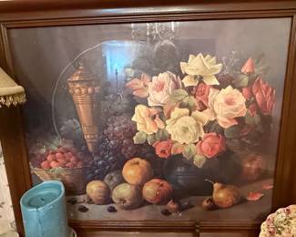 Still Life with Roses, Grapes, and Fruit, Oil Painting by Franz Xavier Petter