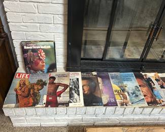 Several vintage life magazines