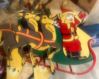 Vintage Santa and reindeer