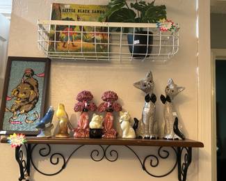 Ceramic dogs and cats
