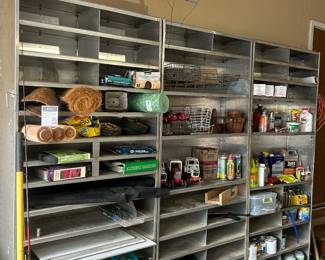 Three sets of shelves