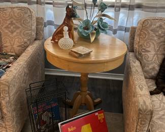 Blonde side table