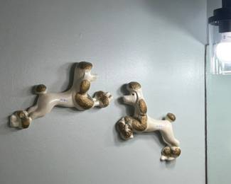 Ceramic wall poodles
