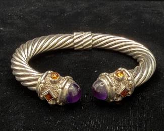 Sterling With Citrine & Amethyst