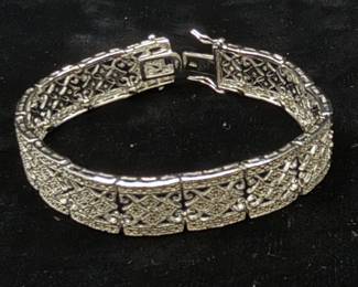 Sterling With Pave Set Diamonds