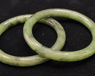 Dark Green Nephrite Jade Bangles