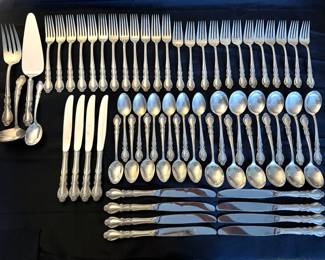 Rogers Sterling By International Silver, Old Charleston Pattern. Service For 12