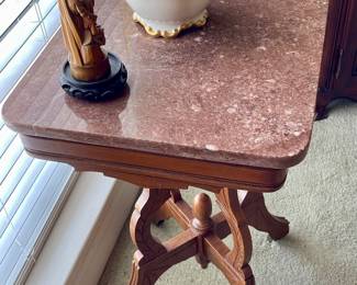 Pink marble table $125