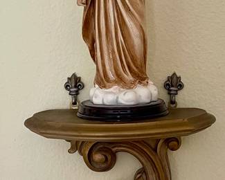 Shelf $10 statue $20