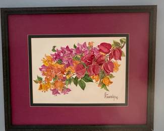 Fournier Watercolor Bougainvillea Study