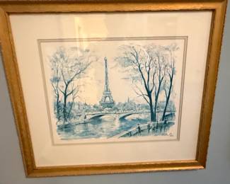 Richard Luce Eiffel Tower Watercolor Print
