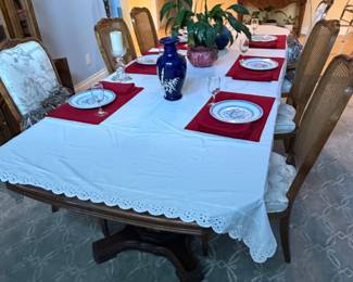 Traditional Dining Room Suite with CaneBack Chairs