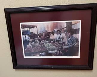 William H. H. Hubbard Market Scene Print
