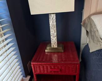 Mother of Pearl Column Table Lamp